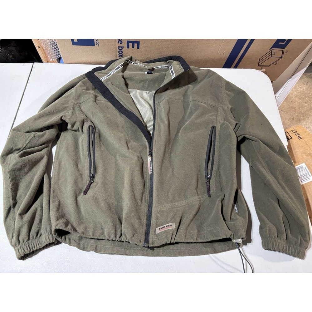 Sunice Fleece Jacket Olive Green Sz L 1/2 Zip Windstopper Golf Waterproof Lined